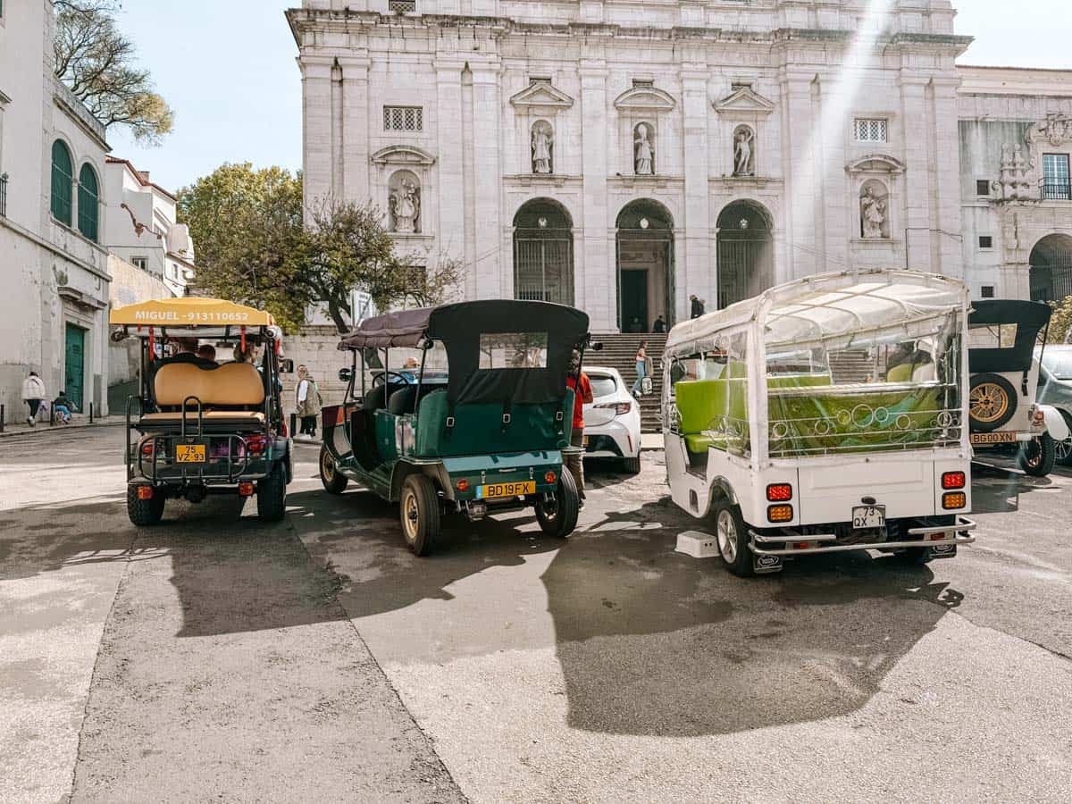 There are several options for the Tuk tuk Lisbon