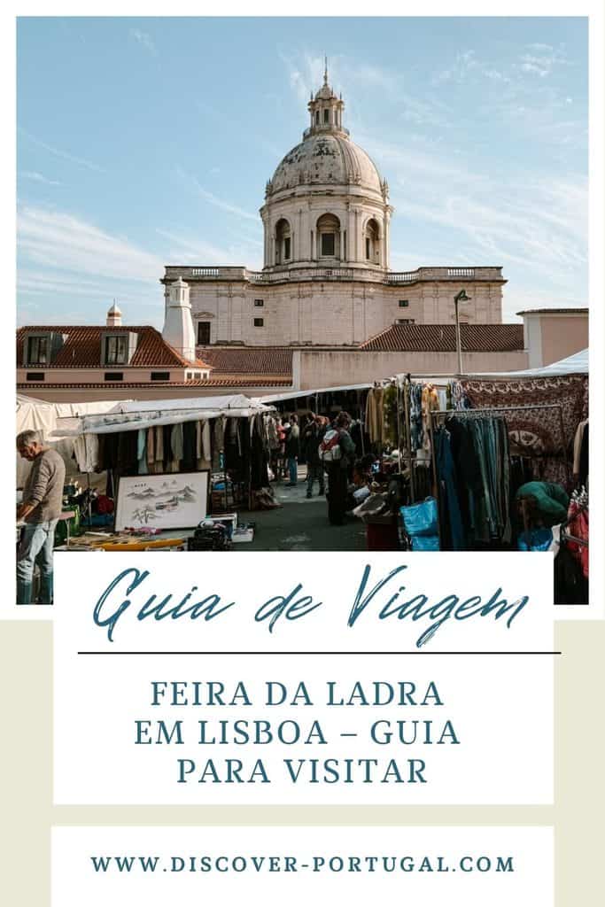 Pinterest pin para Lisboa mercado de pulgas