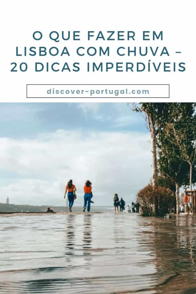 Pinterest pin para Lisboa quando chove