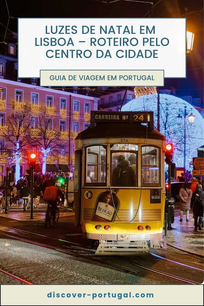 Pinterest pin para Lisboa luzes de Natal