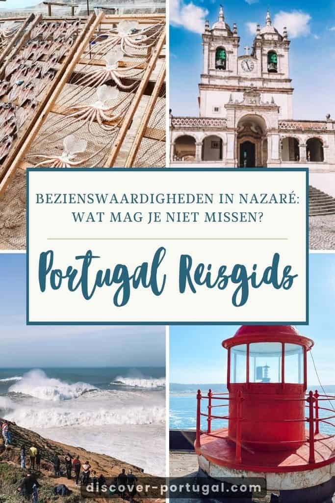 Pinterest pin voor bezienswaardigheden Nazaré