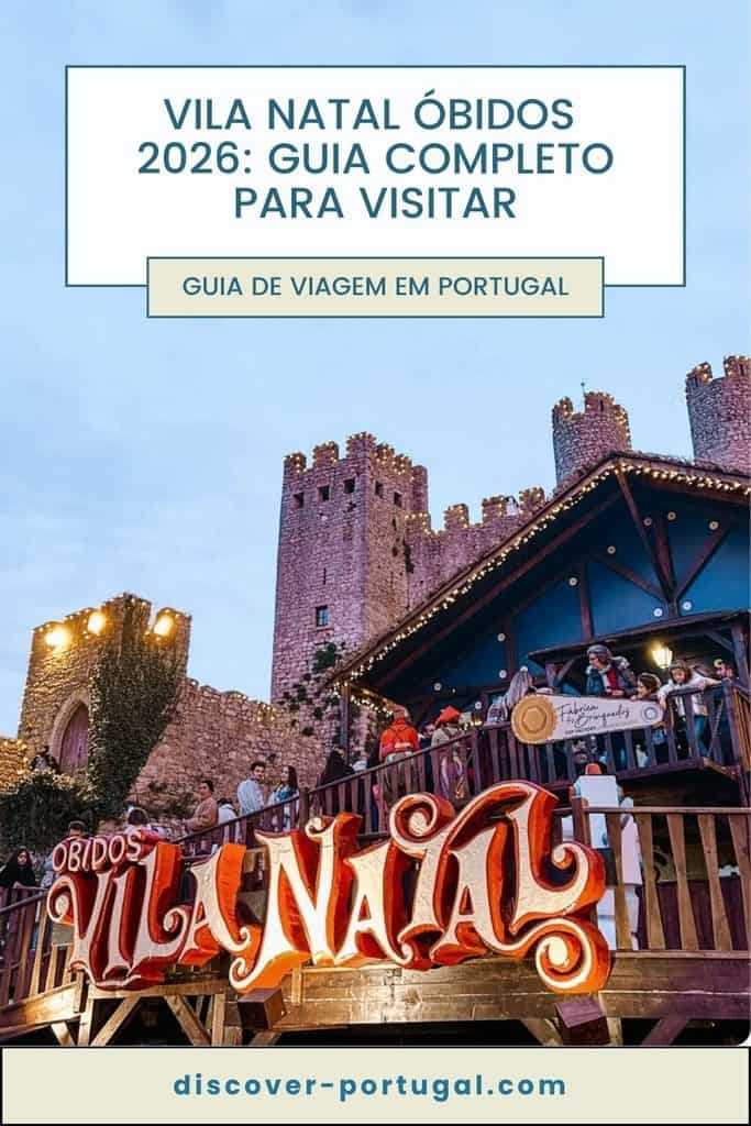 Pinterest pin para Óbidos no Natal