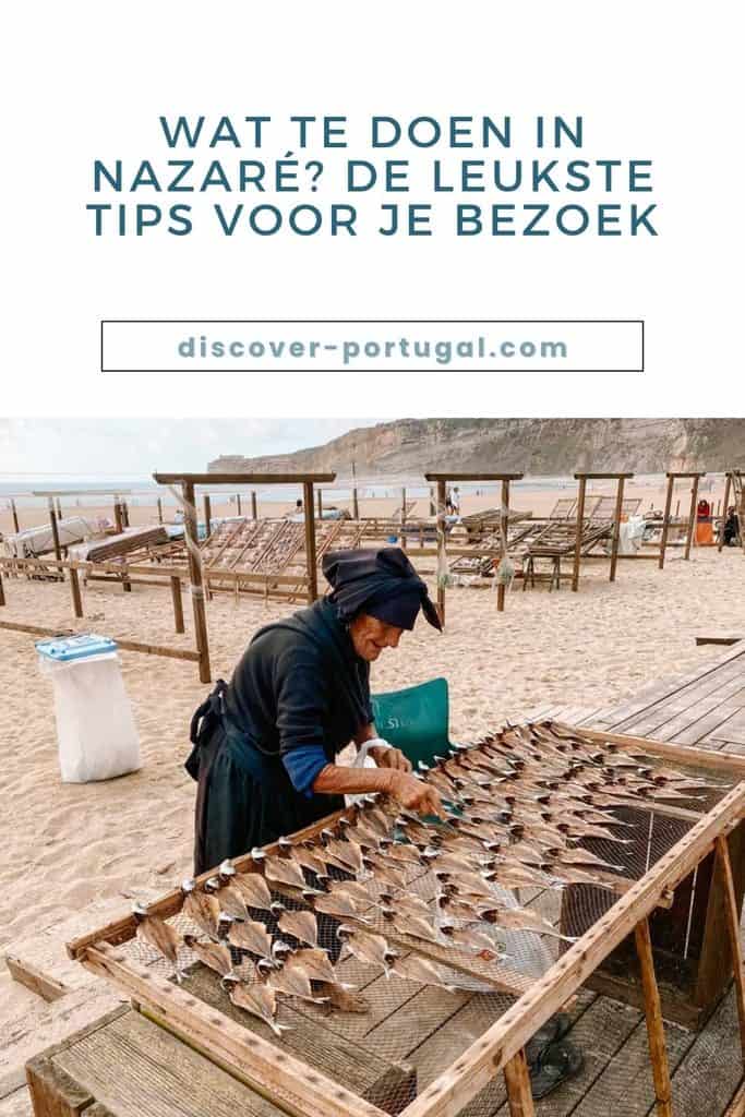 Pinterest pin voor wat te doen in Nazaré